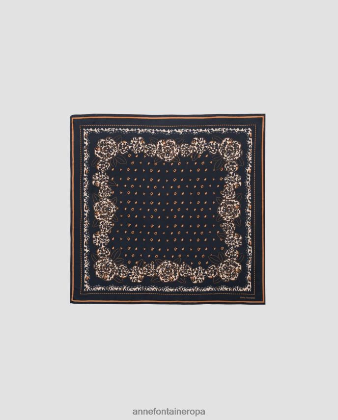 accesorios es Anne Fontaine mujer adrian - bufanda leo y bufanda con estampado de leopardo floral 646LTX614