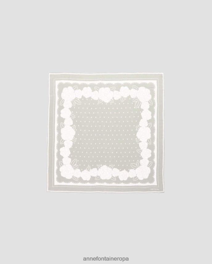 accesorios es Anne Fontaine mujer bufanda adrian bufanda de seda y bambú floral 646LTX618