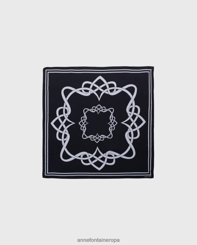 accesorios es Anne Fontaine mujer bufanda glenda blanco negro 646LTX623