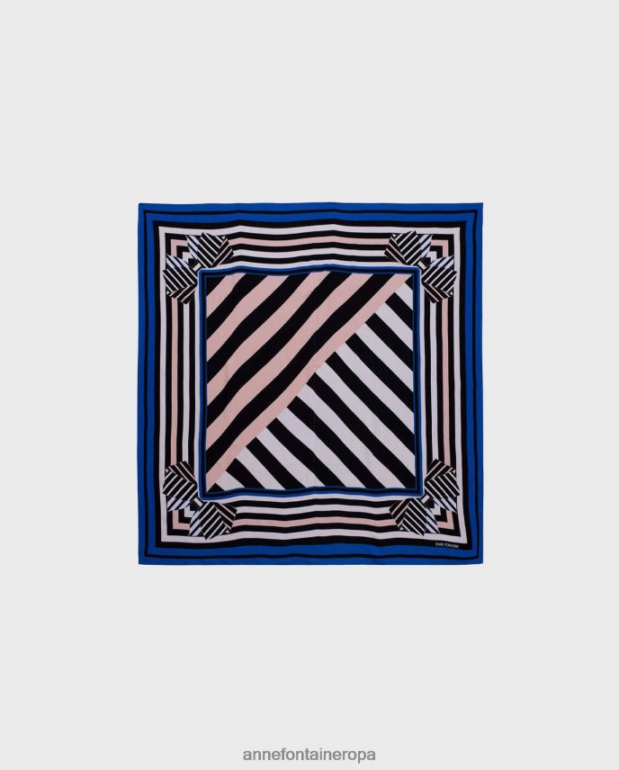 accesorios es Anne Fontaine mujer bufanda iana bufanda colorida con motivos geométricos elegante 646LTX620