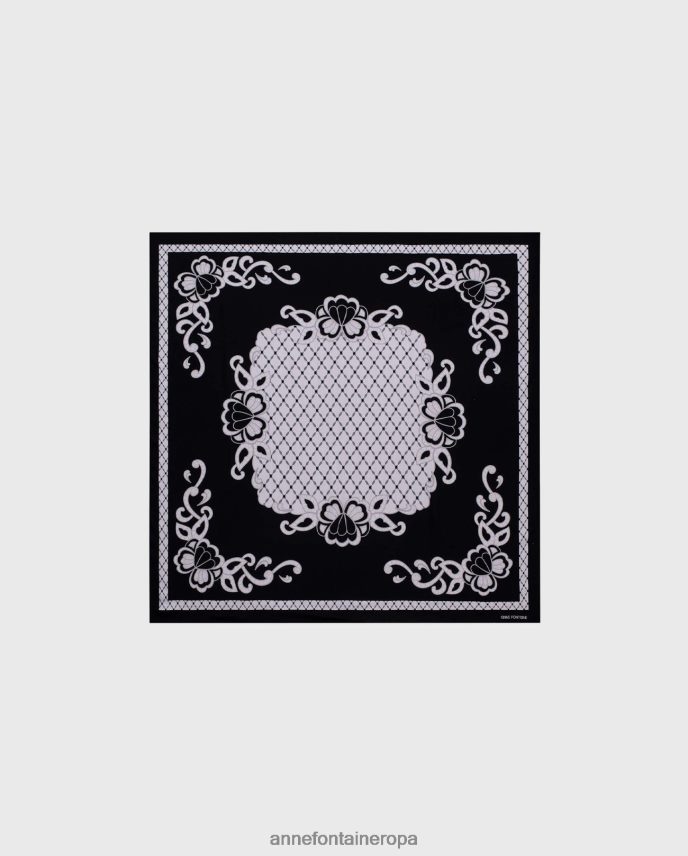 accesorios es Anne Fontaine mujer bufanda inspy bufanda bicolor decorada con motivos floral 646LTX621