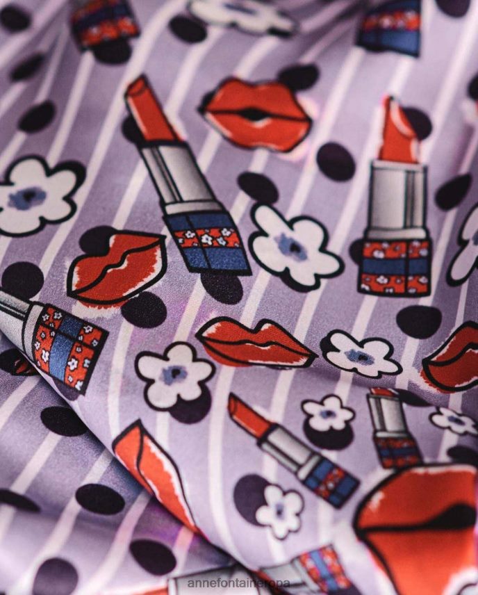 accesorios es Anne Fontaine mujer pañuelo tania pañuelo cuadrado de seda estampado elegante 646LTX637