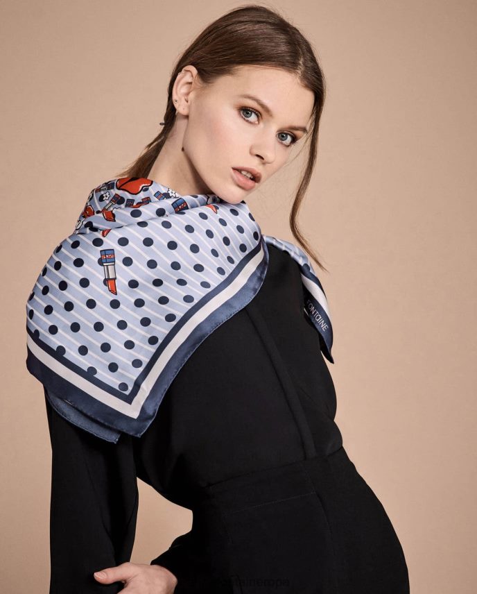 accesorios es Anne Fontaine mujer pañuelo tania pañuelo cuadrado de seda estampado elegante 646LTX637