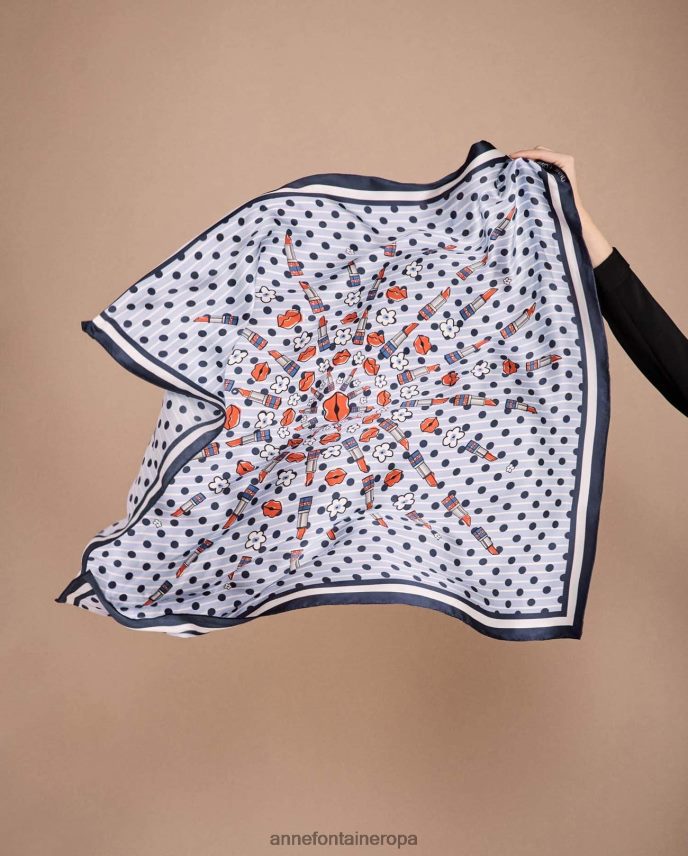 accesorios es Anne Fontaine mujer pañuelo tania pañuelo cuadrado de seda estampado elegante 646LTX637