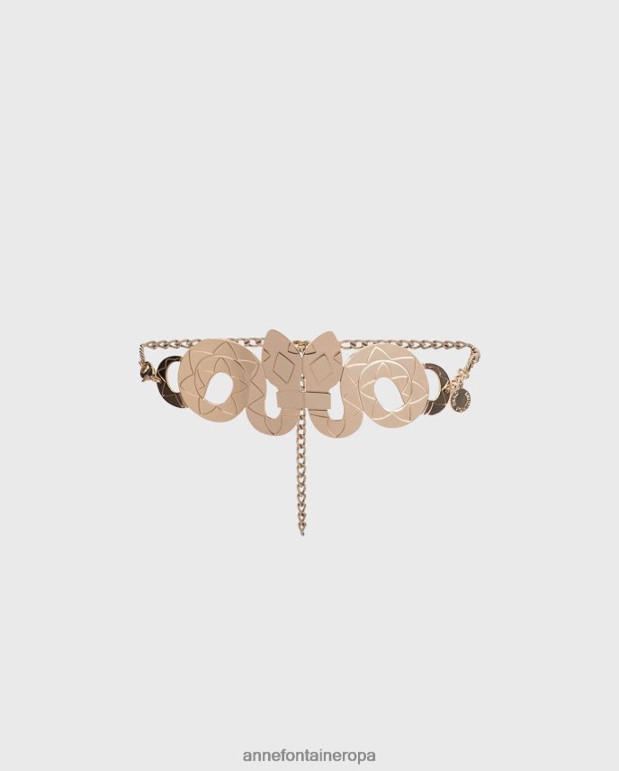 accesorios es Anne Fontaine mujer cinturón de niño cinturón de metal de serpiente oro 646LTX653