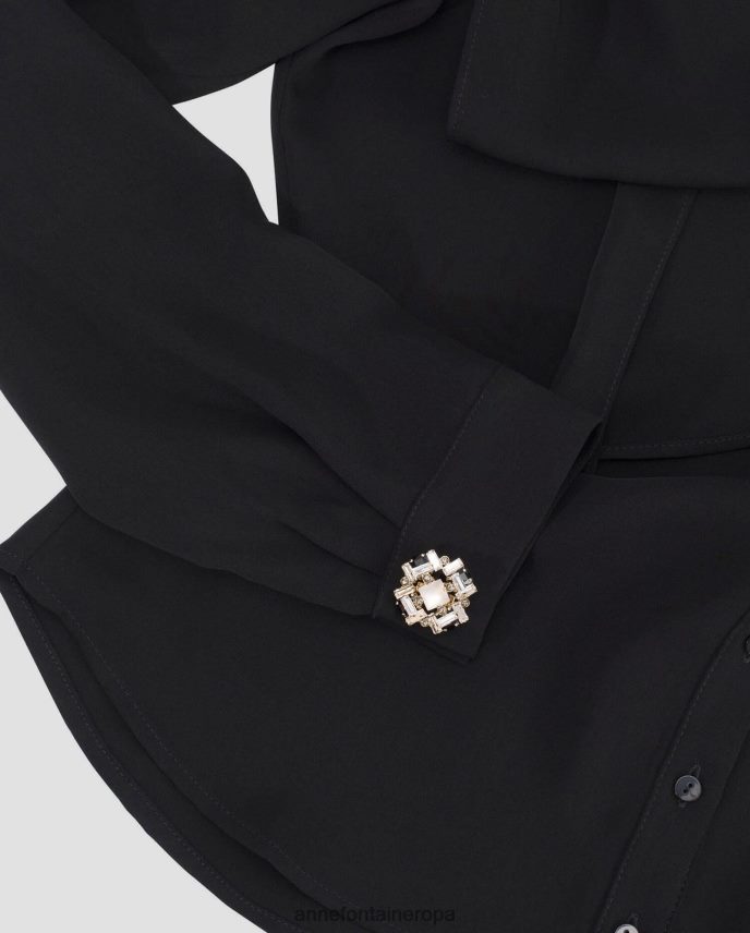 accesorios es Anne Fontaine mujer gemelos y gemelos olsen blanco negro 646LTX562