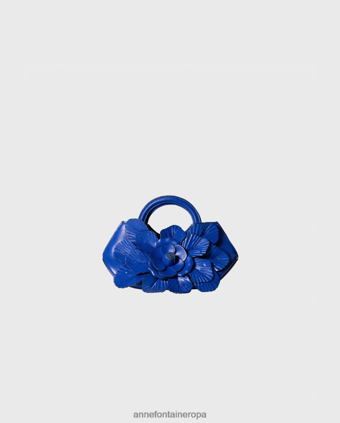 bolsas es Anne Fontaine mujer Bolso mini scarlett Bolso mini floral de cuero exclusivo en ultra azul 646LTX688