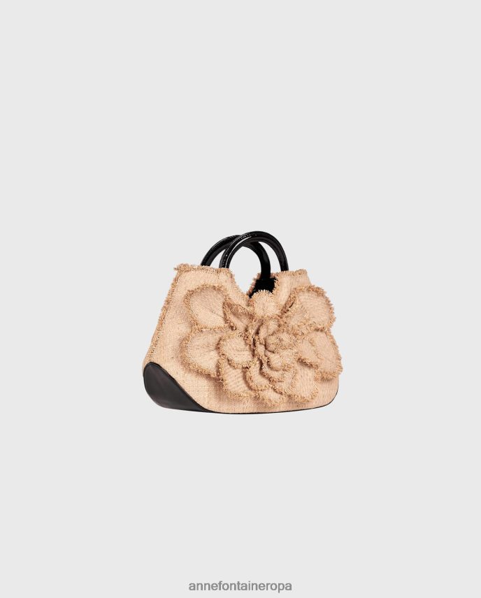 bolsas es Anne Fontaine mujer bolso de mano scarlett boho bolso de mano de rafia natural floral 646LTX691