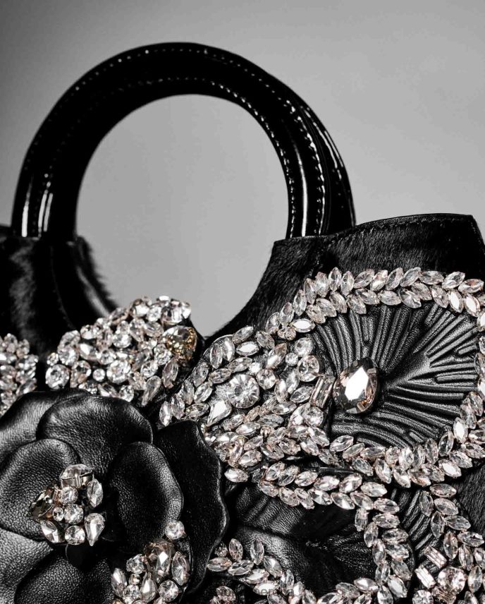 bolsas es Anne Fontaine mujer bolso de mano scarlett star crystal bolso exclusivo con cristales floral 646LTX697