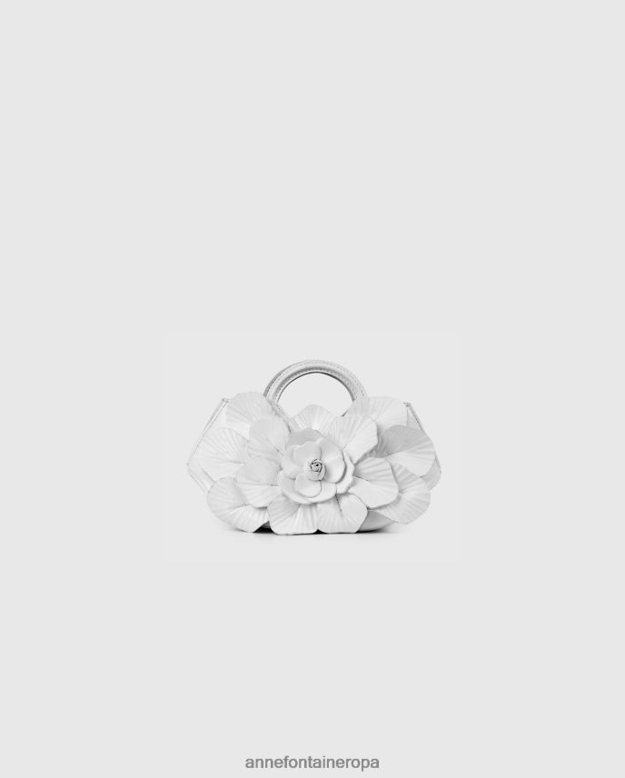 bolsas es Anne Fontaine mujer bolso mini scarlett bolso mini floral de cuero exclusivo blanco 646LTX690