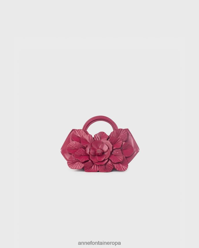 bolsas es Anne Fontaine mujer bolso mini scarlett bolso mini floral de cuero exclusivo fucsia 646LTX681