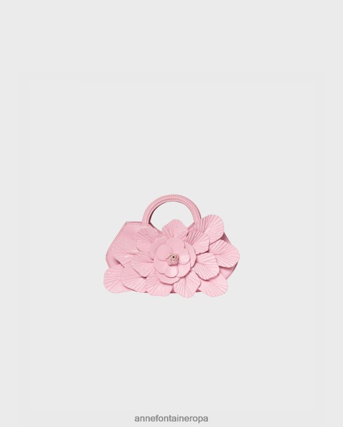 bolsas es Anne Fontaine mujer bolso mini scarlett bolso mini floral de cuero exclusivo rosa pétalo 646LTX686