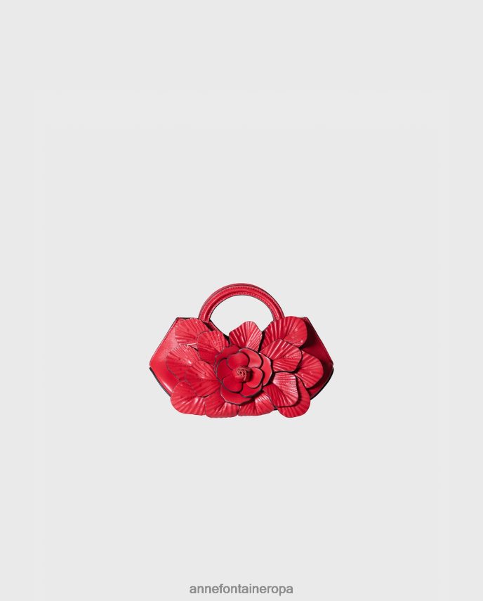 bolsas es Anne Fontaine mujer bolso mini scarlett bolso mini floral de cuero exclusivo tango rojo 646LTX687