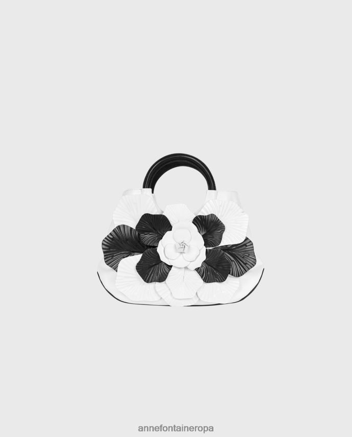 bolsas es Anne Fontaine mujer bolso scarlett mm bolso floral exclusivo blanco negro 646LTX692