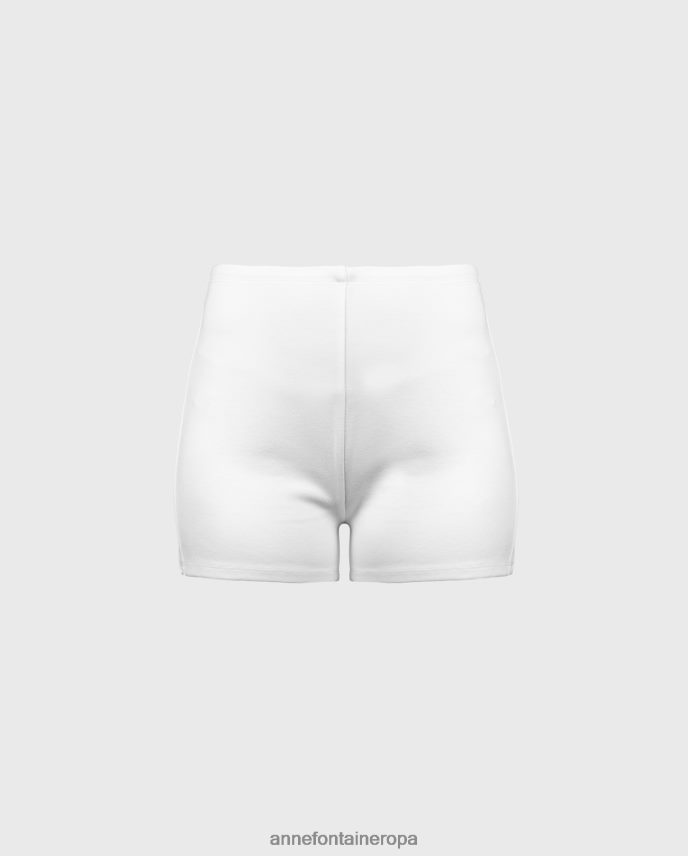 ropa es Anne Fontaine mujer shorts ciclistas de punto elástico corto sana blanco 646LTX341