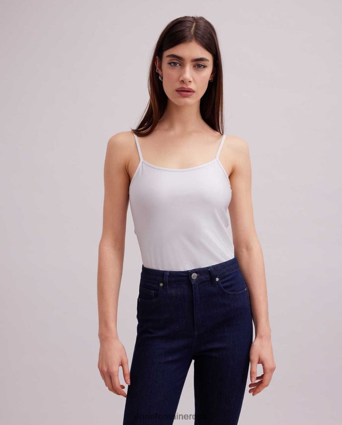 ropa es Anne Fontaine mujer camisola cintia camisola con tirantes finos Gris plateado 646LTX298