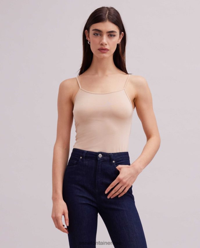 ropa es Anne Fontaine mujer camisola cintia camisola con tirantes finos desnudo 646LTX300