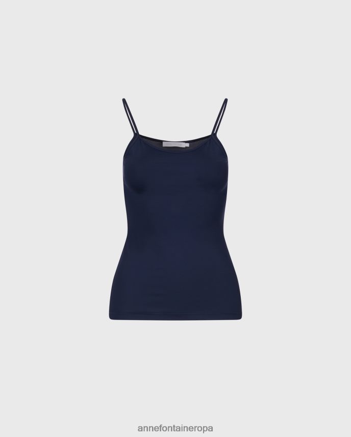 ropa es Anne Fontaine mujer camisola cintia camisola elástica con tirantes finos azul 646LTX301