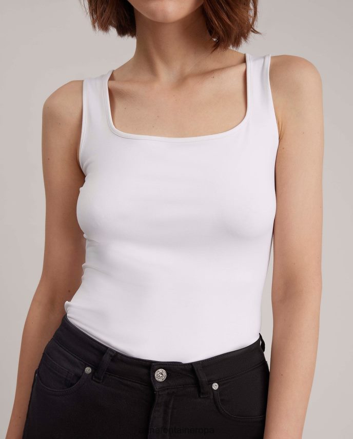 ropa es Anne Fontaine mujer camisola de señora camisola con tirantes anchos blanco 646LTX306