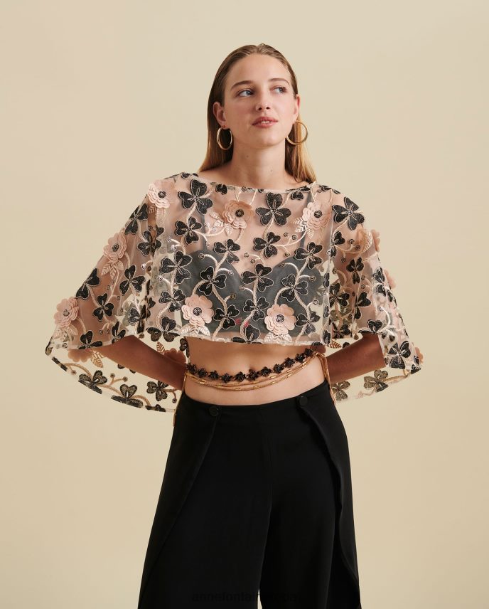 ropa es Anne Fontaine mujer topper de hombro 3d capa lafitenia floral 646LTX459
