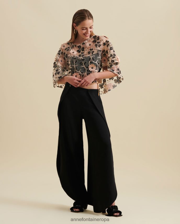 ropa es Anne Fontaine mujer topper de hombro 3d capa lafitenia floral 646LTX459