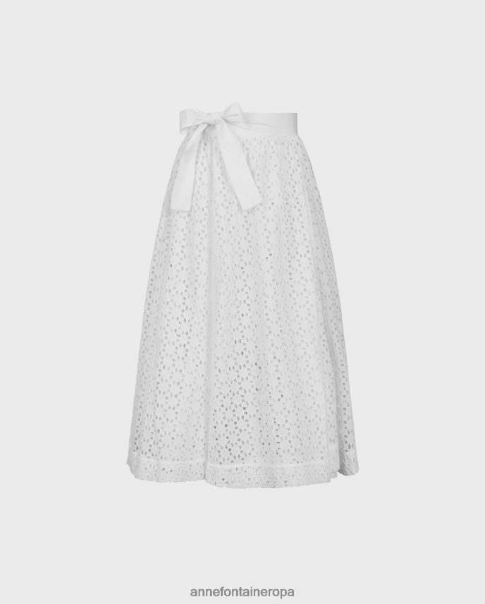 ropa es Anne Fontaine mujer falda cagliari falda estilo cruzado acampanada blanco 646LTX353