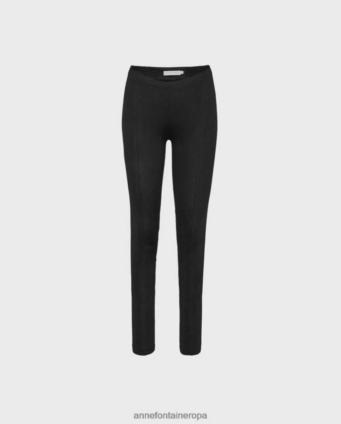 ropa es Anne Fontaine mujer dasko legging leggings de punto elástico negro 646LTX381