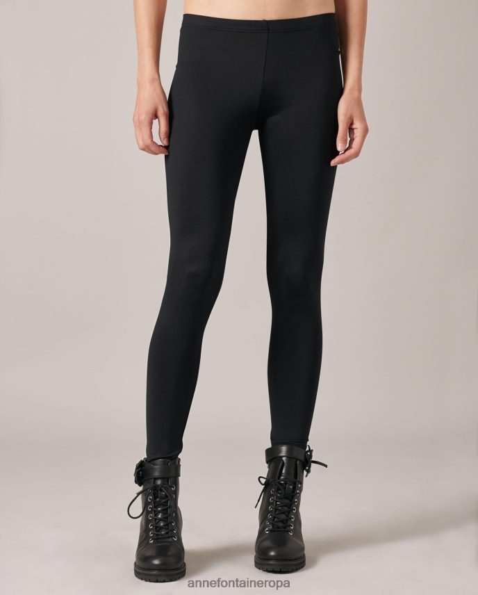 ropa es Anne Fontaine mujer dasko legging leggings de punto elástico negro 646LTX381