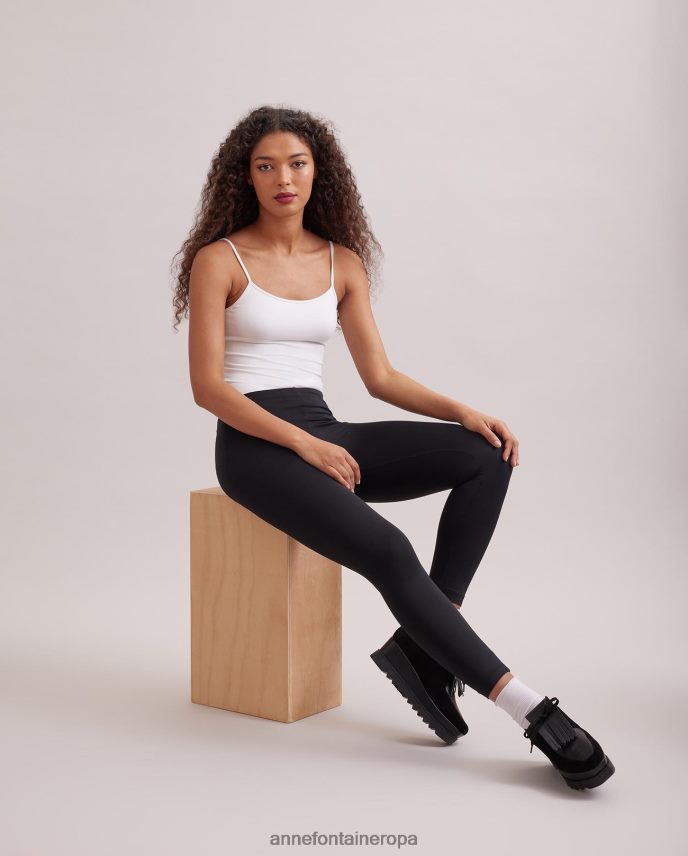 ropa es Anne Fontaine mujer dasko legging leggings de punto elástico negro 646LTX381