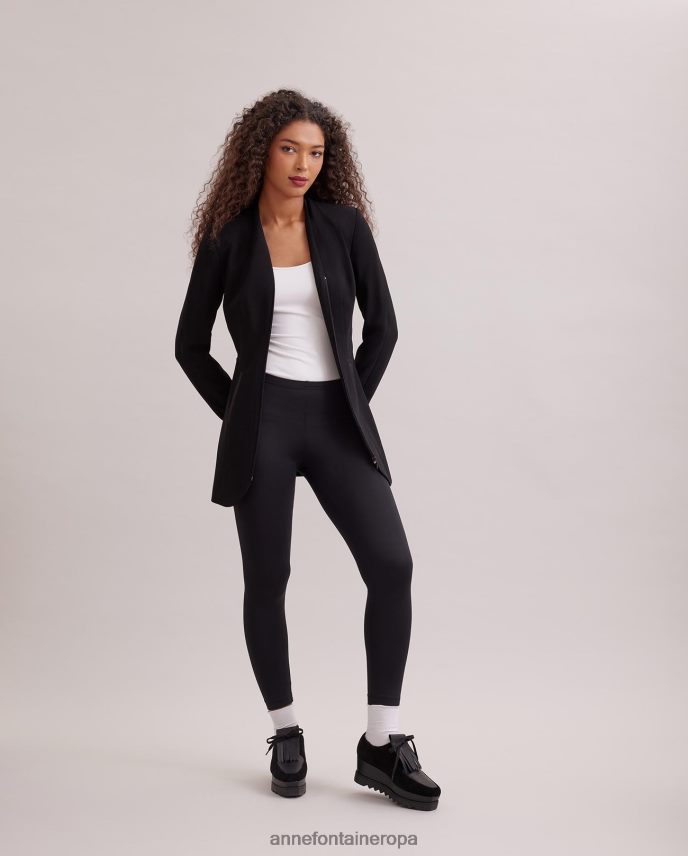 ropa es Anne Fontaine mujer dasko legging leggings de punto elástico negro 646LTX381