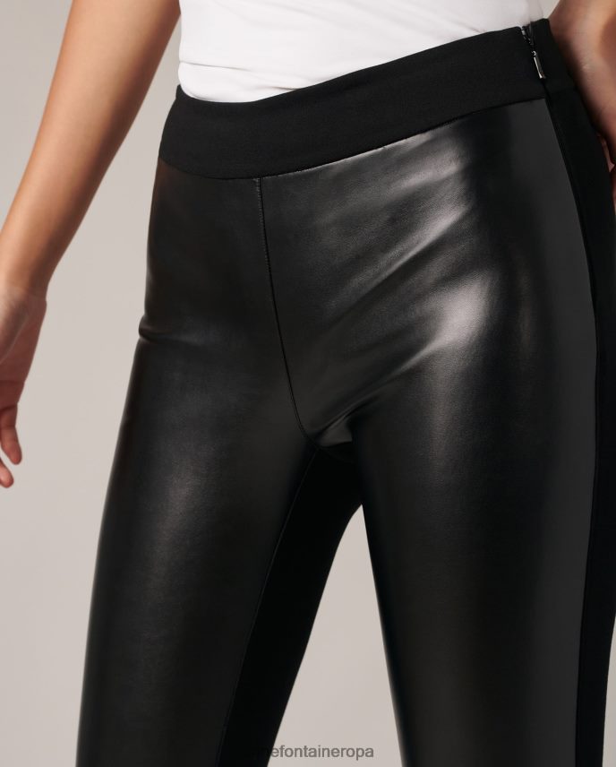 ropa es Anne Fontaine mujer legging bondy leggings de piel sintética de materiales mixtos negro 646LTX375