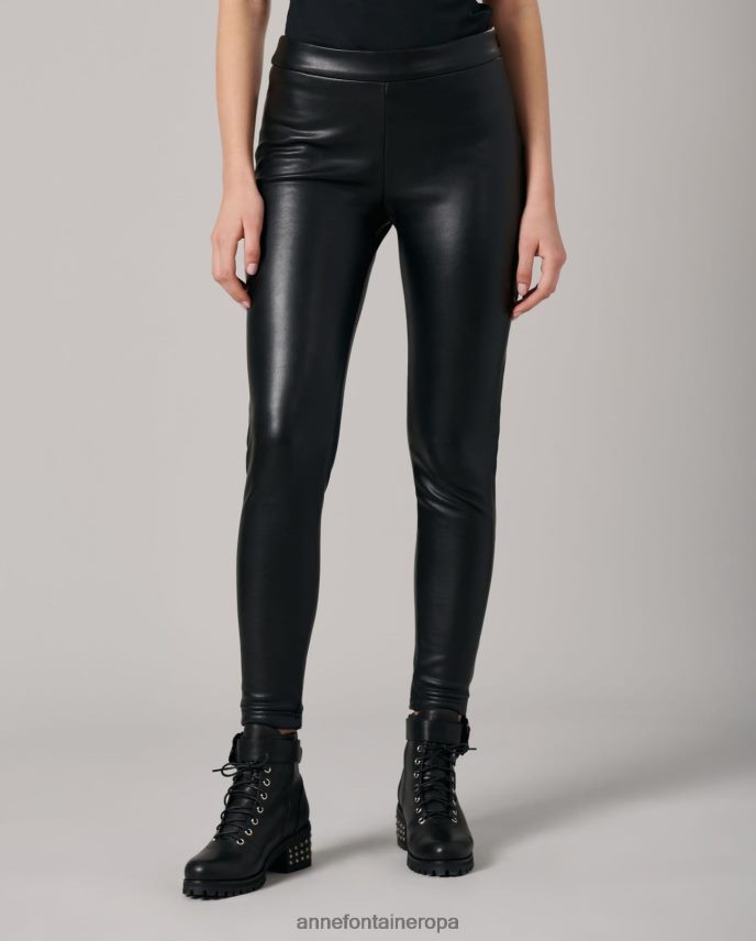 ropa es Anne Fontaine mujer legging fandy legging de piel sintética con cremallera lateral negro 646LTX376