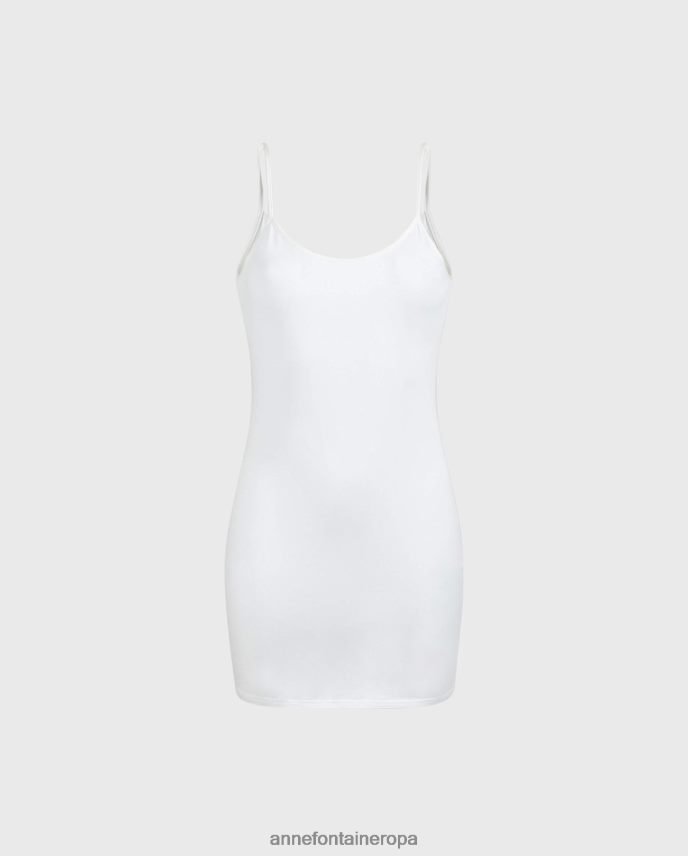 ropa es Anne Fontaine mujer vestido camisola sindy vestido camisola largo con tirantes finos blanco 646LTX74