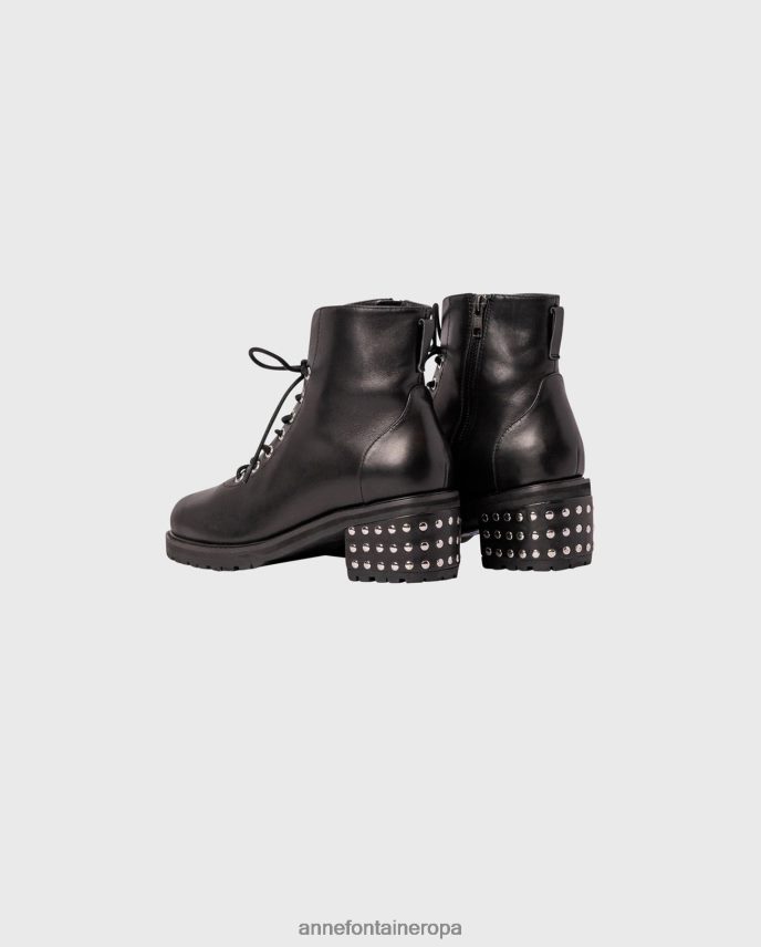 zapatos es Anne Fontaine mujer botas de tacón nashville boot con tachuela metálica negro 646LTX17