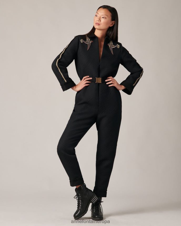 zapatos es Anne Fontaine mujer botas de tacón nashville boot con tachuela metálica negro 646LTX17