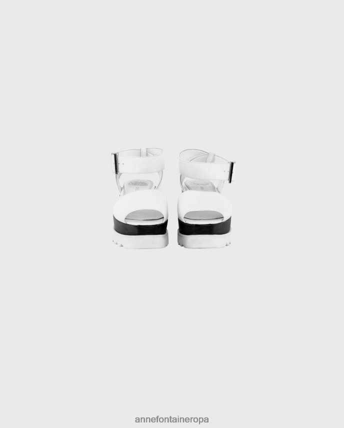zapatos es Anne Fontaine mujer una sandalia sandalias con plataforma y tiras al tobillo blanco 646LTX22