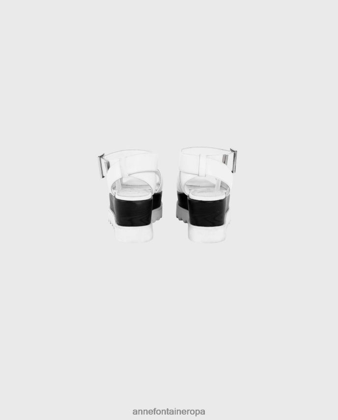 zapatos es Anne Fontaine mujer una sandalia sandalias con plataforma y tiras al tobillo blanco 646LTX22